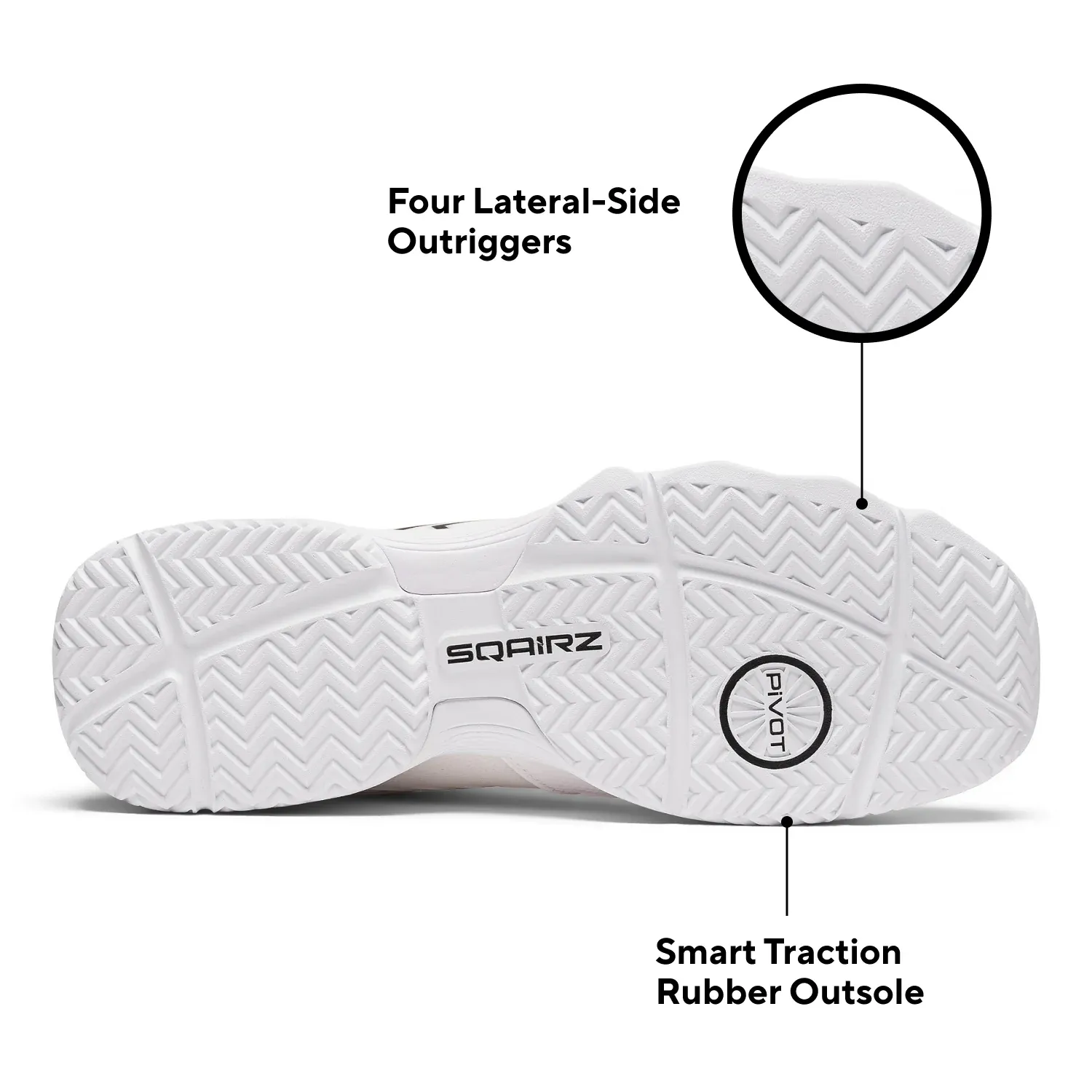 A roomier toe box and lateral outriggers enhance performance and stability.